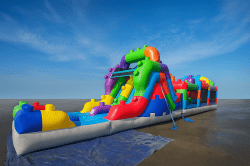Block Party 42' Obstacle Course with Water Slide